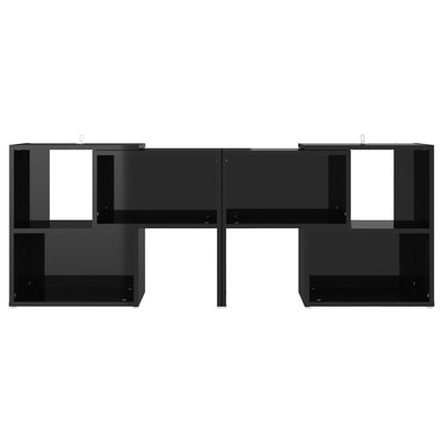 TV-taso korkeakiilto musta 104x30x52 cm tekninen puu