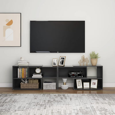 TV-taso harmaa 149x30x52 cm tekninen puu