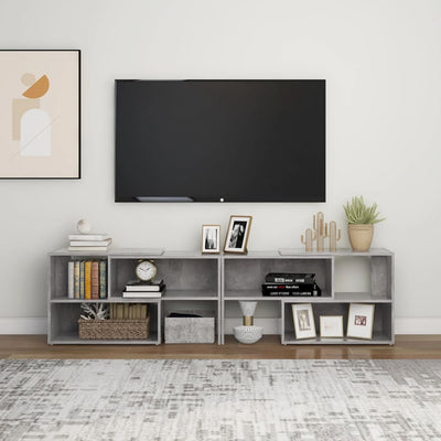 TV-taso betoninharmaa 149x30x52 cm tekninen puu