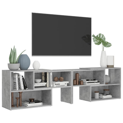 TV-taso betoninharmaa 149x30x52 cm tekninen puu