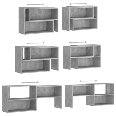 TV-taso betoninharmaa 149x30x52 cm tekninen puu