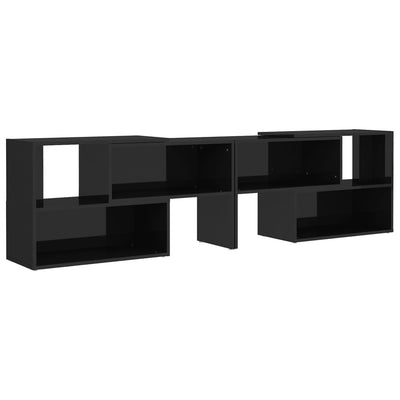 TV-taso korkeakiilto musta 149x30x52 cm tekninen puu