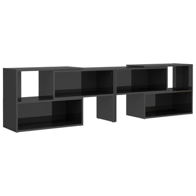 TV-taso korkeakiilto harmaa 149x30x52 cm tekninen puu