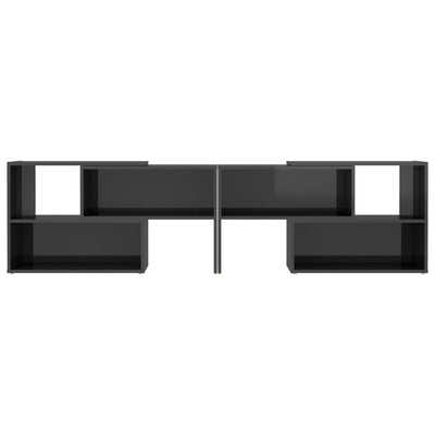 TV-taso korkeakiilto harmaa 149x30x52 cm tekninen puu