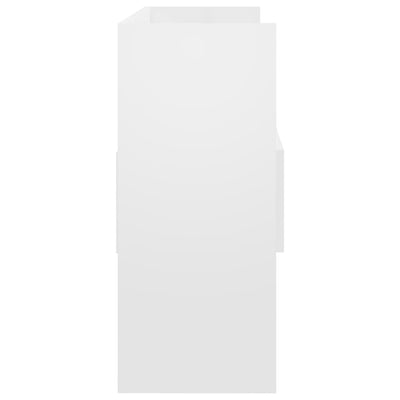 Valkoinen senkki Vionela 105x30x70cm (korkeakiilto, puinen)