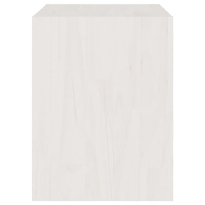 Yöpöydät 2 kpl valkoinen 40x30,5x40 cm täysi mänty