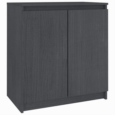 Sivukaappi harmaa 60x36x65 cm täysi mänty
