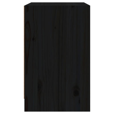 Yöpöydät 2 kpl musta 40x31x50 cm täysi mänty