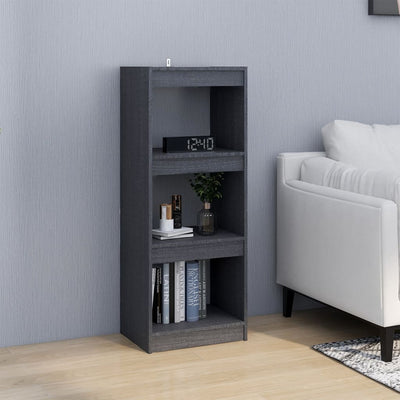 Kirjahylly/tilanjakaja harmaa 40x30x103,5 cm täysi mänty