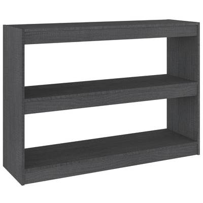 Kirjahylly/tilanjakaja harmaa 100x30x71,5 cm täysi mänty