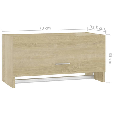 Vaatekaappi Sonoma-tammi 70x32,5x35 cm tekninen puu