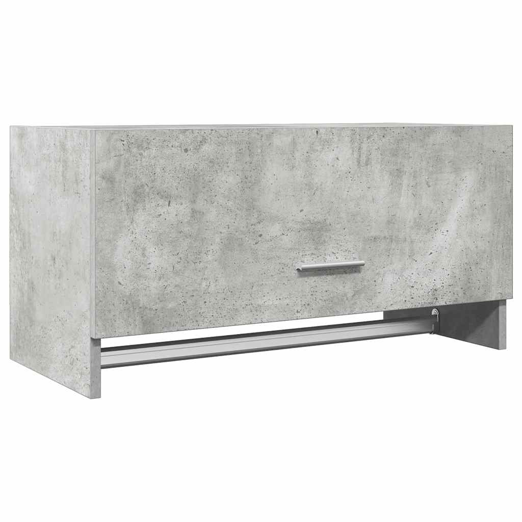 Vaatekaappi betoninharmaa 70x32,5x35 cm tekninen puu