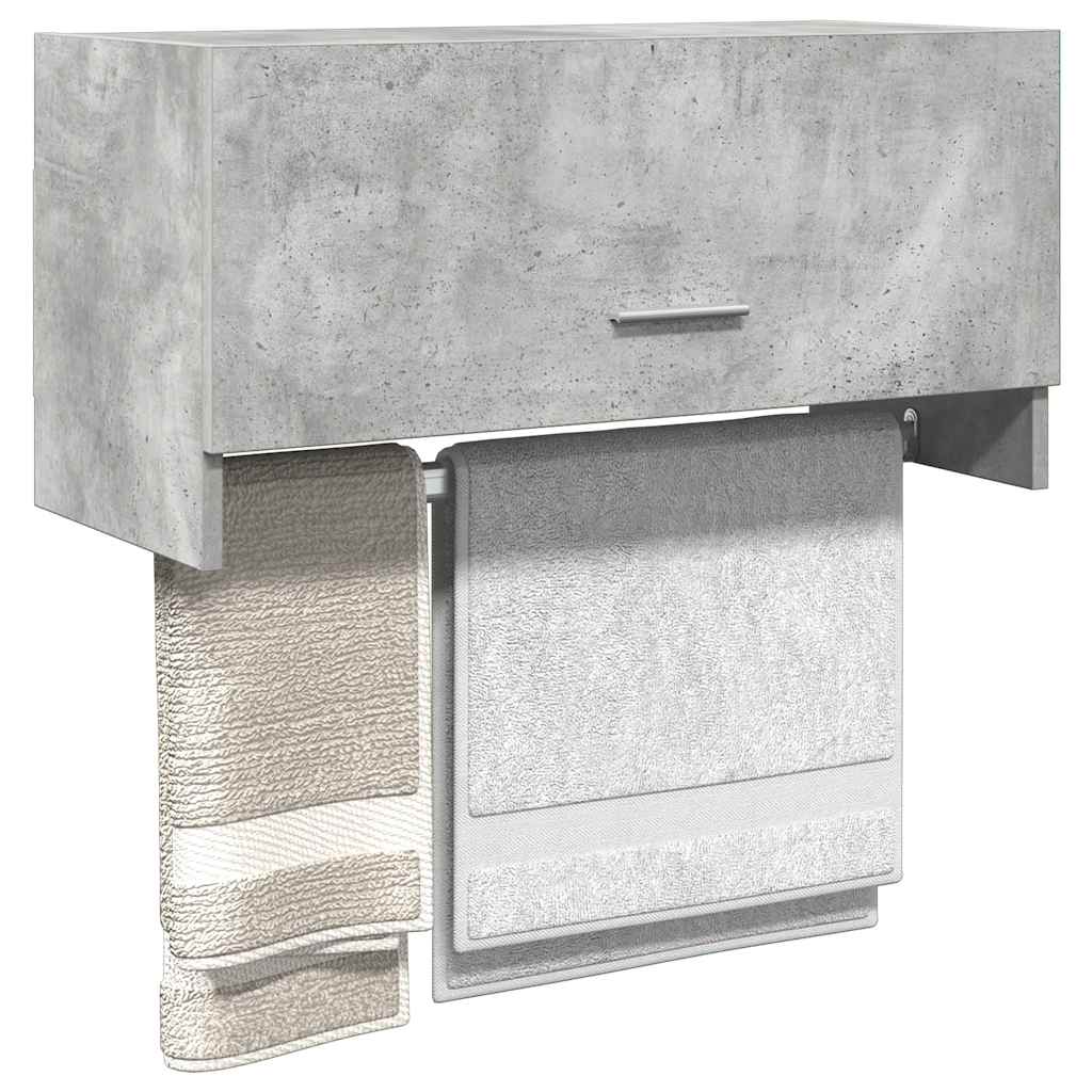 Vaatekaappi betoninharmaa 70x32,5x35 cm tekninen puu