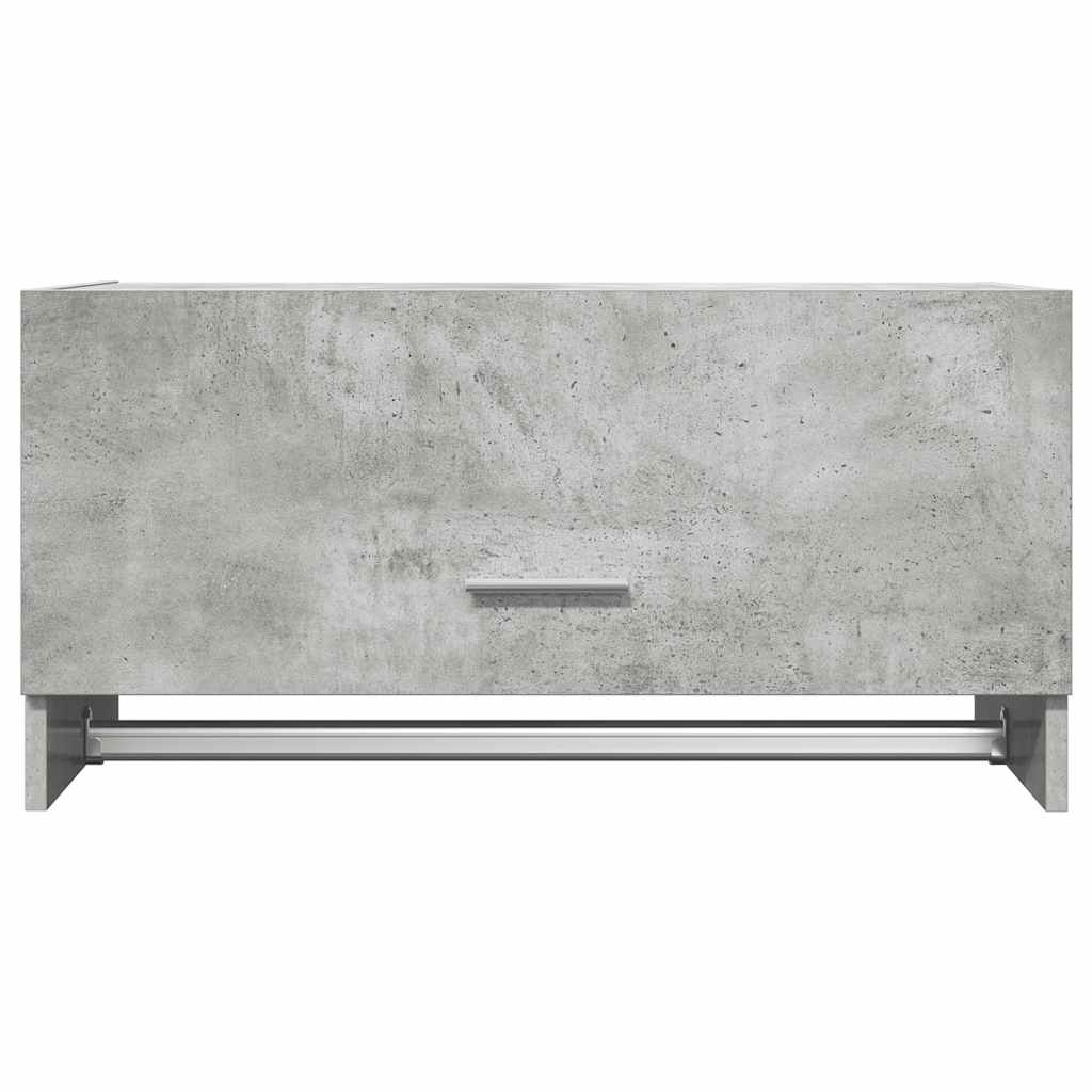 Vaatekaappi betoninharmaa 70x32,5x35 cm tekninen puu