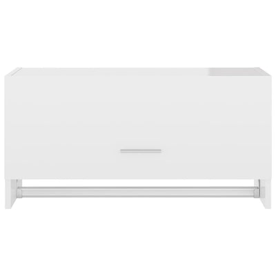 Valkoinen vaatekaappi Alyna 70x32,5x35cm (korkeakiilto, puinen)