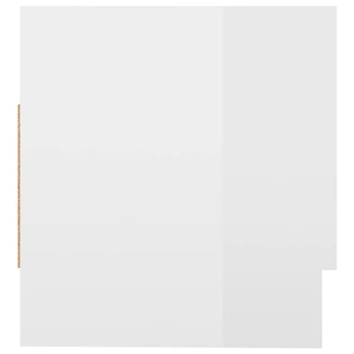 Vaatekaappi korkeakiilto valkoinen 70x32,5x35 cm tekninen puu