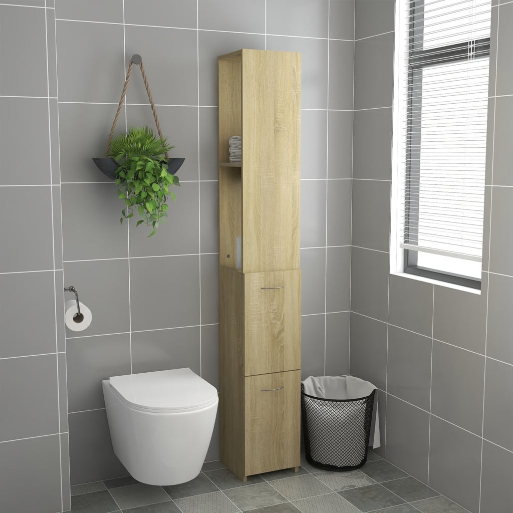 Sonoma tammi kylpyhuoneen kaappi Halie 25x26,5x170cm (puinen)