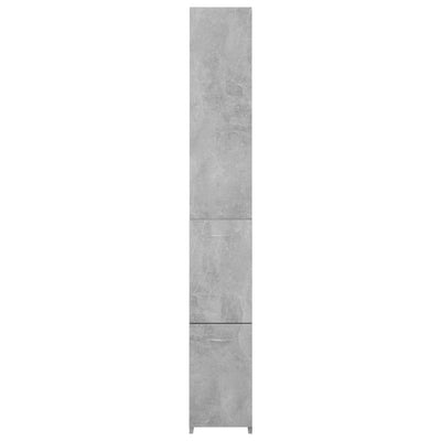 Kylpyhuoneen kaappi betoninharmaa 25x26,5x170 cm tekninen puu
