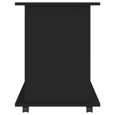 Kaappi pyörillä musta 60x45x60 cm tekninen puu