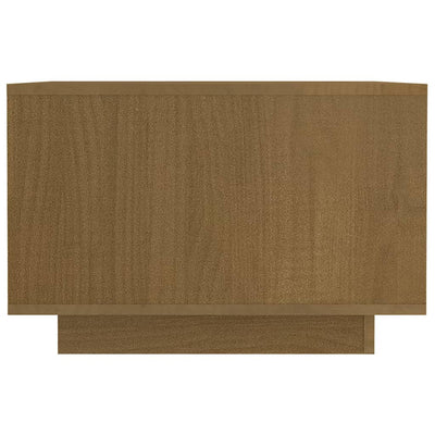 Sohvapöytä hunajanruskea 50x50x33,5 cm täysi mänty