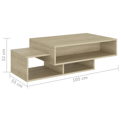 Sohvapöytä Sonoma-tammi 105x55x32 cm tekninen puu