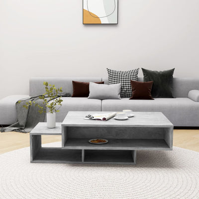 Sohvapöytä betoninharmaa 105x55x32 cm tekninen puu