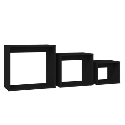 Musta sarjapöydät Alberto (3 kpl lastulevy)