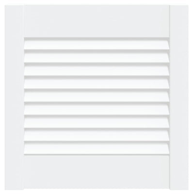 Kaapin ovi säleikkömuotoilu valkoinen 39,5x39,4 cm täysi mänty