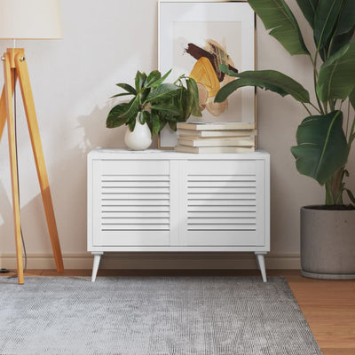 Kaapin ovet sälemuotoilu 2 kpl valk. 39,5x39,4 cm täysi mänty