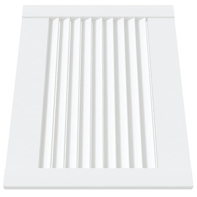 Kaapin ovi säleikkömuotoilu valkoinen 39,5x49,4 cm täysi mänty