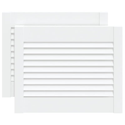 Kaapin ovet sälemuotoilu 2 kpl valk. 39,5x49,4 cm täysi mänty