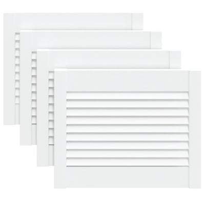 Kaapin ovet sälemuotoilu 4 kpl valk. 39,5x49,4 cm täysi mänty