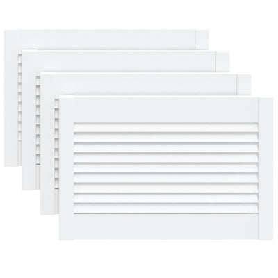 Kaapin ovet sälemuotoilu 4 kpl valk. 39,5x59,4 cm täysi mänty