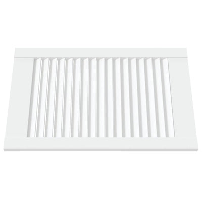 Kaapin ovi säleikkömuotoilu valkoinen 61,5x39,4 cm täysi mänty