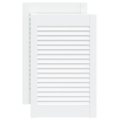 Kaapin ovet sälemuotoilu 2 kpl valk. 61,5x39,4 cm täysi mänty