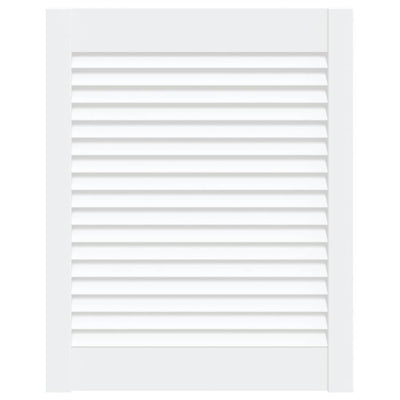 Kaapin ovi säleikkömuotoilu valkoinen 61,5x49,4 cm täysi mänty