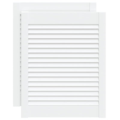 Kaapin ovet sälemuotoilu 2 kpl valk. 61,5x49,4 cm täysi mänty