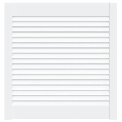 Kaapin ovi säleikkömuotoilu valkoinen 61,5x59,4 cm täysi mänty