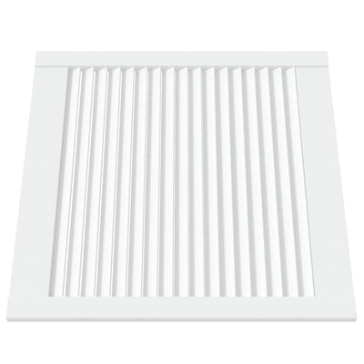 Kaapin ovi säleikkömuotoilu valkoinen 61,5x59,4 cm täysi mänty