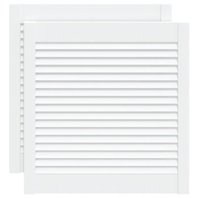 Kaapin ovet sälemuotoilu 2 kpl valk. 61,5x59,4 cm täysi mänty