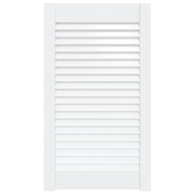 Kaapin ovi säleikkömuotoilu valkoinen 69x39,4 cm täysi mänty