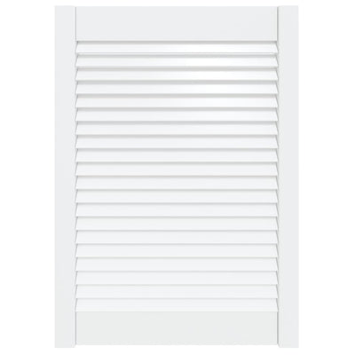 Kaapin ovi säleikkömuotoilu valkoinen 69x49,4 cm täysi mänty