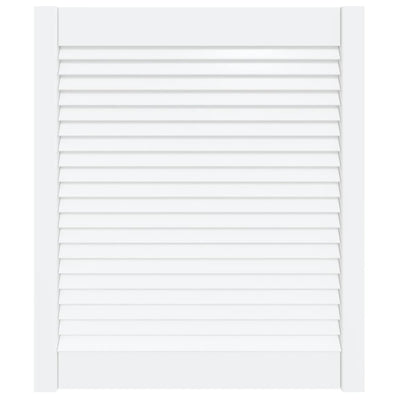 Kaapin ovi säleikkömuotoilu valkoinen 69x59,4 cm täysi mänty