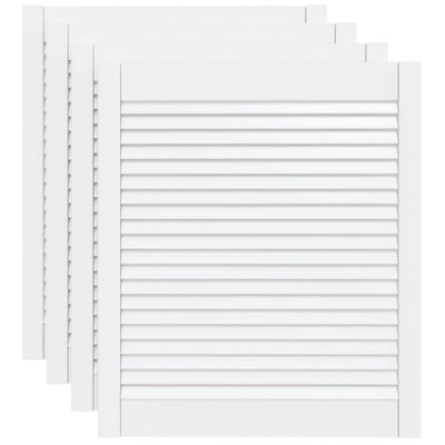 Kaapin ovet sälemuotoilu 4 kpl valk. 69x59,4 cm täysi mänty