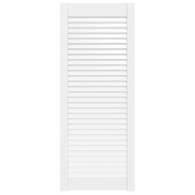 Kaapin ovi säleikkömuotoilu valkoinen 99,3x39,4 cm täysi mänty