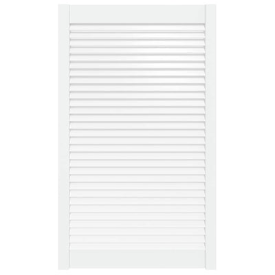 Kaapin ovi säleikkömuotoilu valkoinen 99,3x59,4 cm täysi mänty