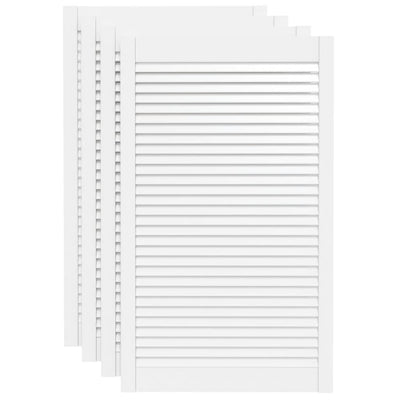 Kaapin ovet sälemuotoilu 4 kpl valk. 99,3x59,4 cm täysi mänty