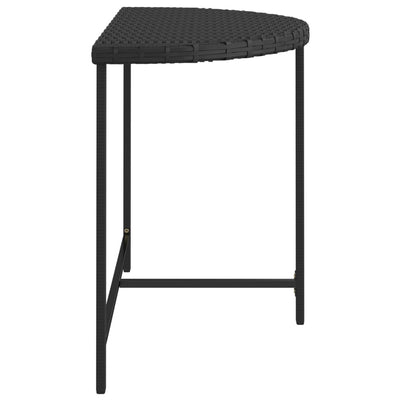 Puutarhapöytä musta 100x50x75 cm polyrottinki