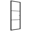 Musta sisäovi esg-lasi ja alumiini Cornila 76x201,5cm