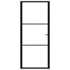 Musta sisäovi esg-lasi ja alumiini Cornila 102,5x201,5cm